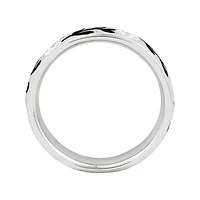 Personally Stackable Sterling Silver Flower Stackable Ring