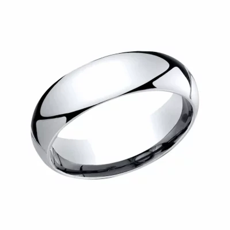 Mens Platinum 6mm Comfort-Fit Wedding Band