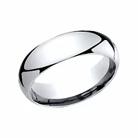 Mens Platinum 6mm Comfort-Fit Wedding Band