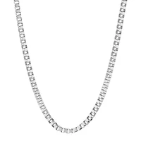 Mens Stainless Steel Inch Box Chain Necklace