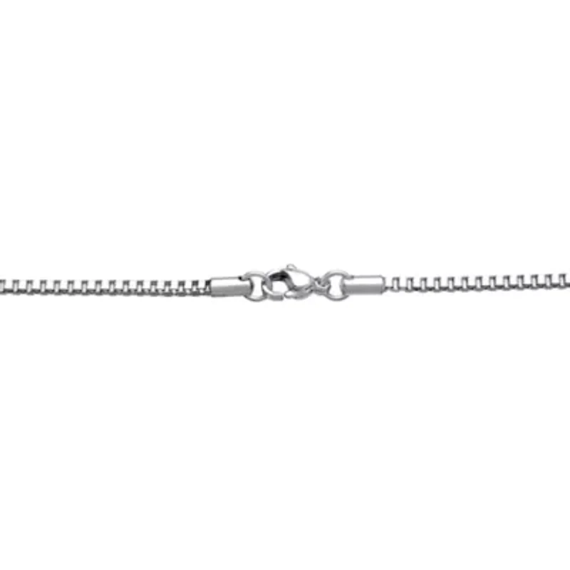 Mens Stainless Steel Inch Box Chain Necklace
