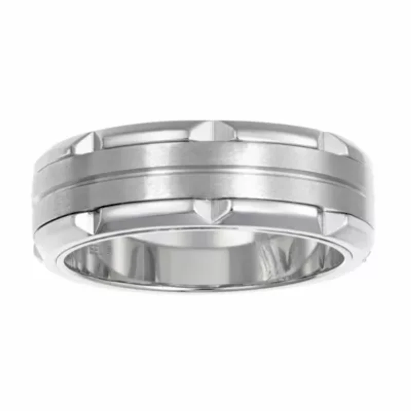Mens 8MM Stainless Steel Band