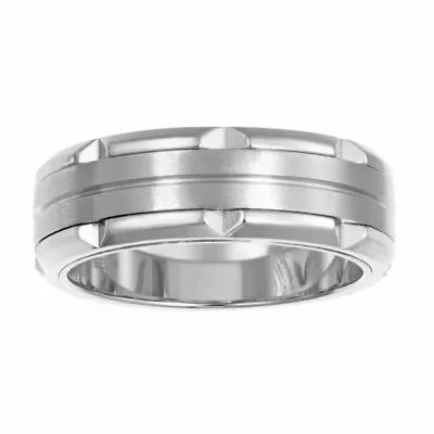 Mens 8MM Stainless Steel Band
