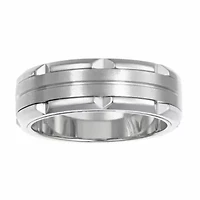 Mens 8MM Stainless Steel Band