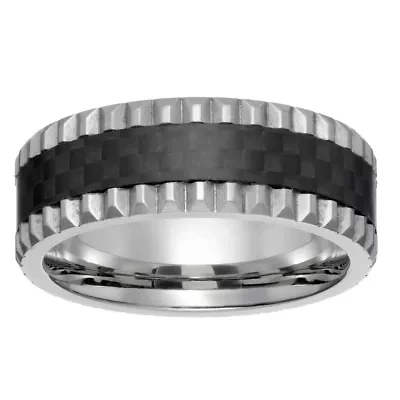 Mens 8MM Stainless Steel Band