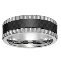 Mens 8MM Stainless Steel Band
