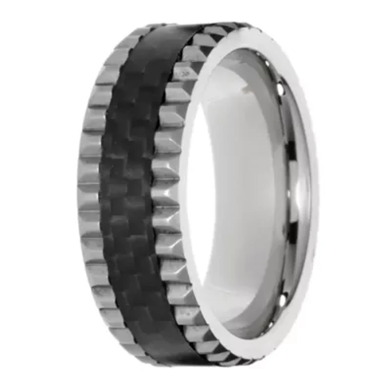 Mens 8MM Stainless Steel Band