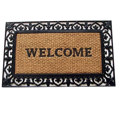 Scroll Welcome Rectangular Doormat - 18"X30"