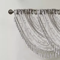 Madison Park Iris 38"W X 46"L Rod Pocket Waterfall Valance