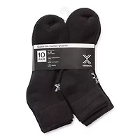 Xersion Quick-Dri Mens 10 Pair Quarter Ankle Socks