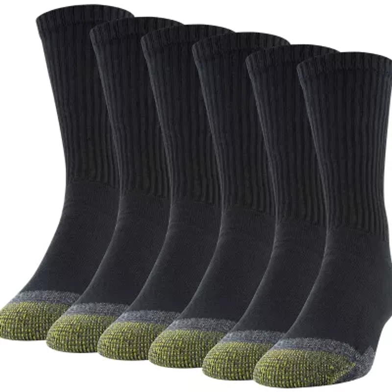 Gold Toe Work Mens 6 Pair Crew Socks