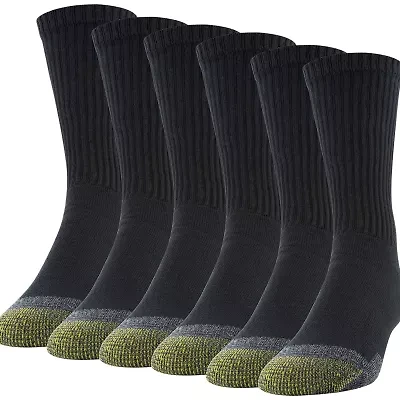 Gold Toe Work Mens 6 Pair Crew Socks
