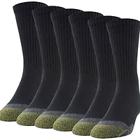Gold Toe Work Mens 6 Pair Crew Socks
