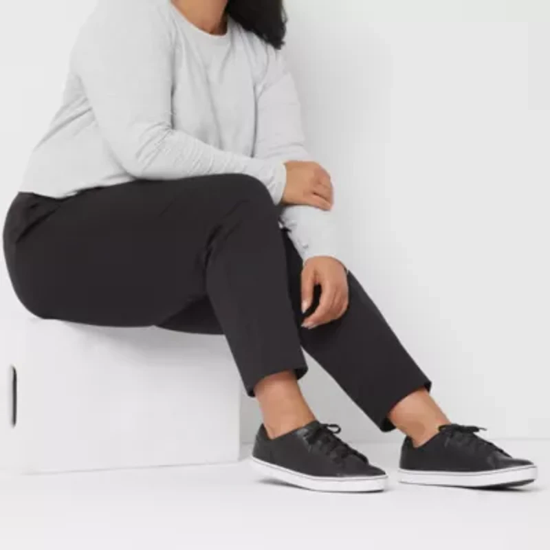 Stylus Womens Plus Tapered High Rise Pull-On Pant