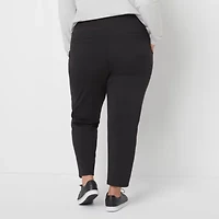 Stylus Womens Plus Tapered High Rise Pull-On Pant