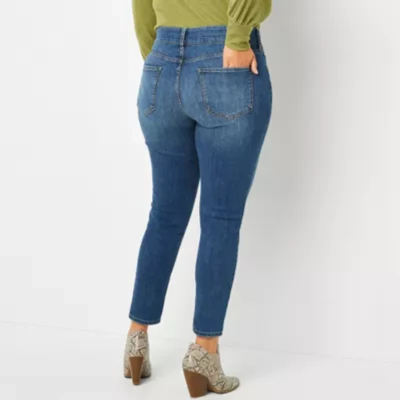 a.n.a - Plus Womens Comfort Waist Skinny Jean