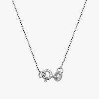 Open Leaf Womens Sterling Silver Pear 18 Inch Pendant Necklace