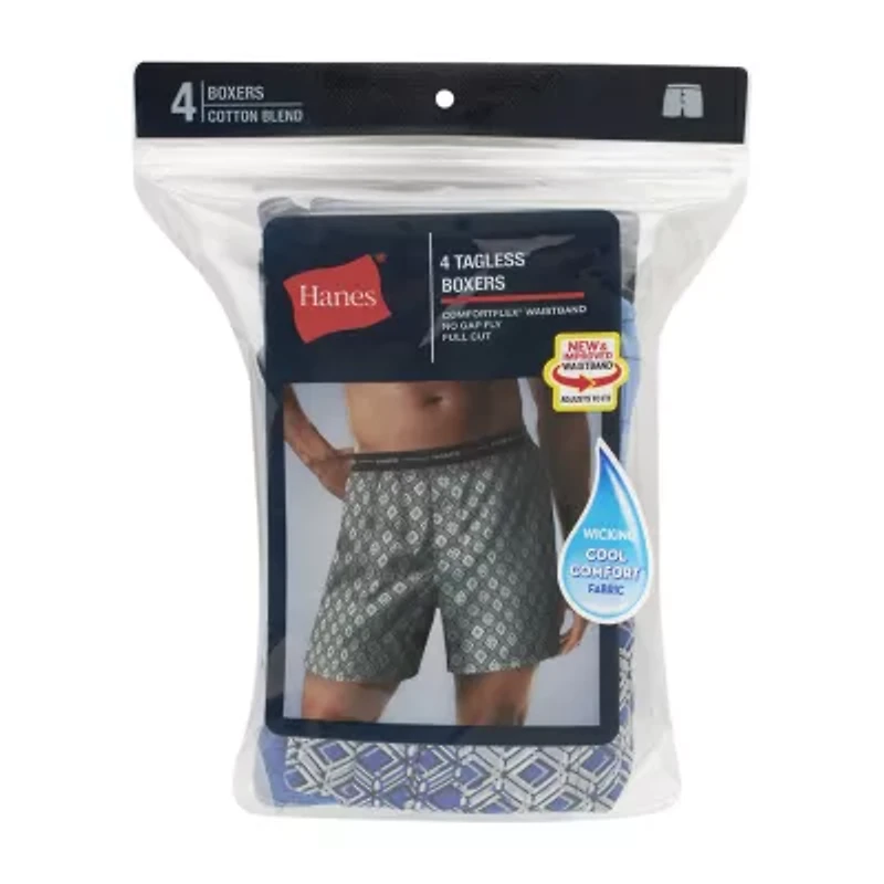 Hanes Freshiq Comfortflex Waistband Mens 4 Pack Boxers J838t4