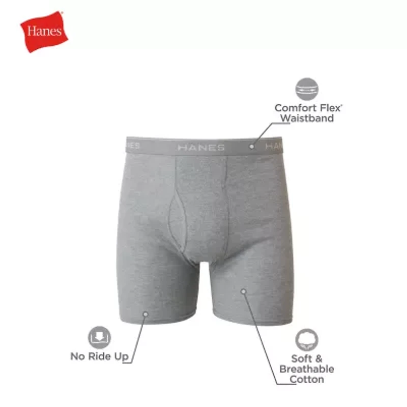 Hanes Freshiq Comfortflex Mens 6 Pack Boxer Briefs J349b6