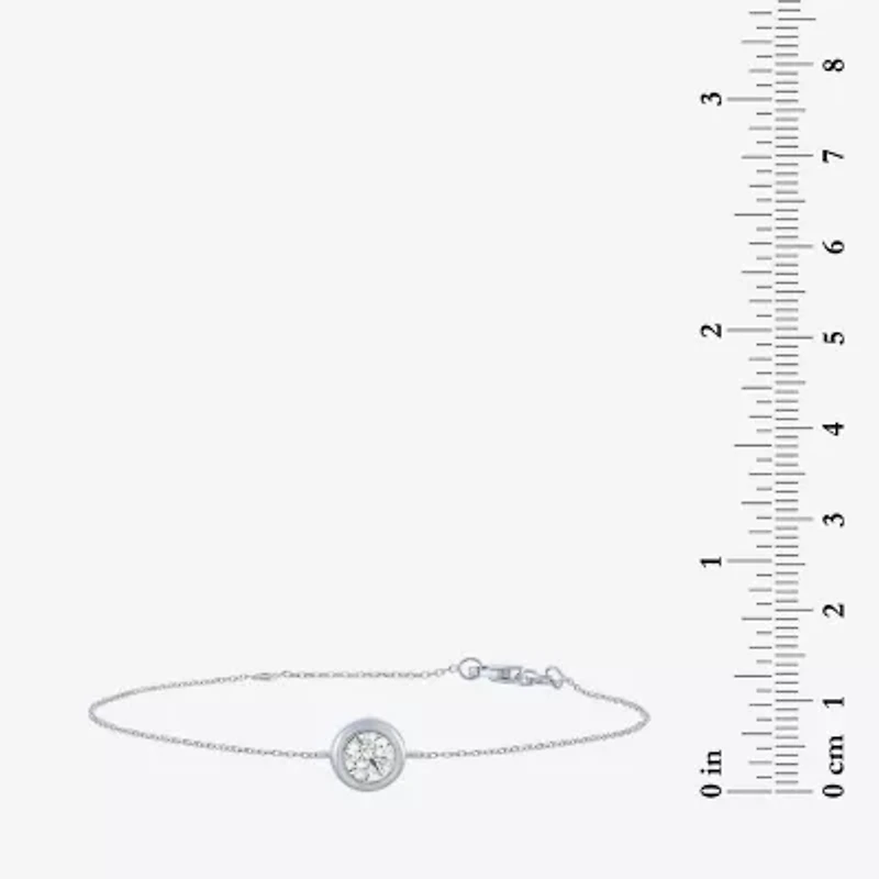 Diamond Addiction (G-H / Si2-I1) Womens 10K Gold 8 Inch Cable Round Chain Bracelet