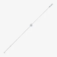 Diamond Addiction (G-H / Si2-I1) Womens 10K Gold 8 Inch Cable Heart Chain Bracelet