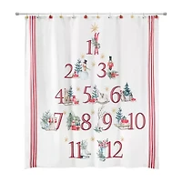 Avanti Holiday Countdown Shower Curtain