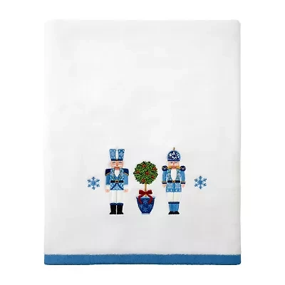Avanti Nutcracker Trellis Holiday Bath Towel