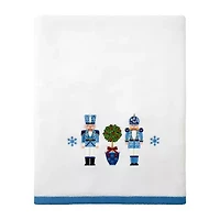 Avanti Nutcracker Trellis Holiday Bath Towel