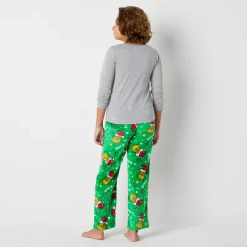 Big Kid Unisex Grinch Dr. Seuss 2-pc. Christmas Pajama Set