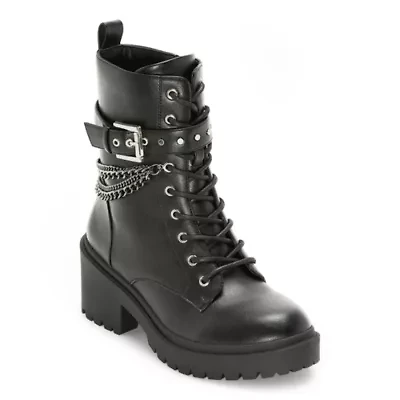 Pop Womens Aurorah Block Heel Booties
