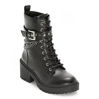 Pop Womens Aurorah Block Heel Booties