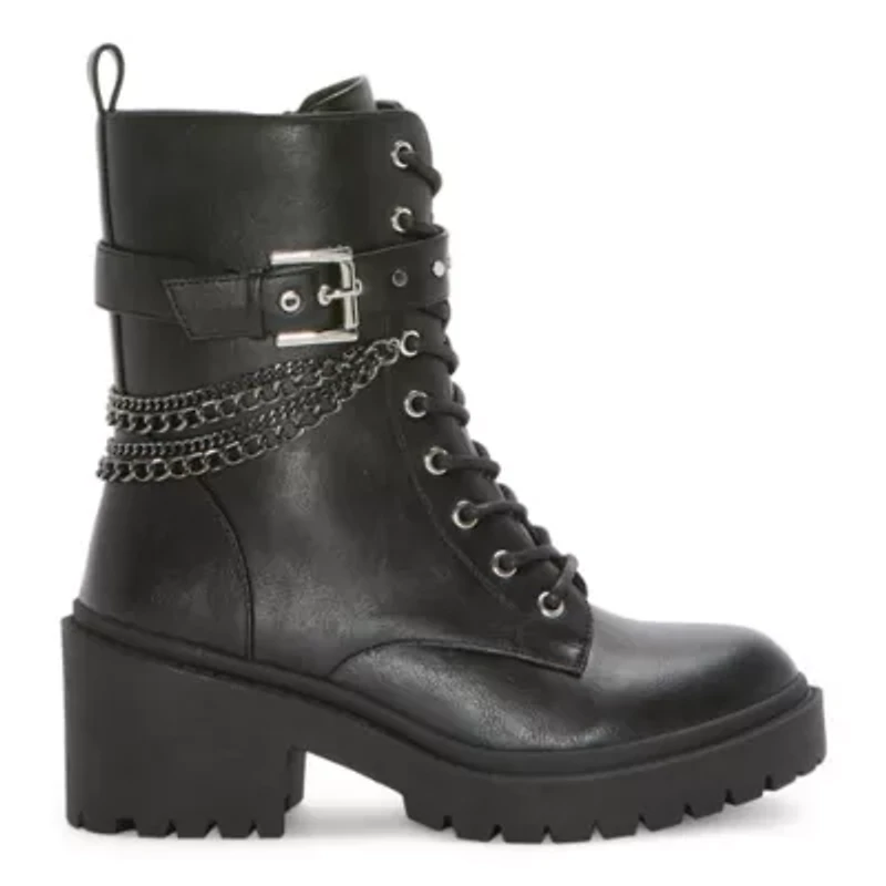 Pop Womens Aurorah Block Heel Booties