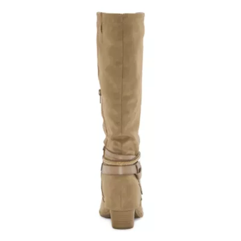Pop Womens Lancelot Stacked Heel Booties