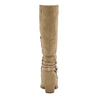 Pop Womens Lancelot Stacked Heel Booties