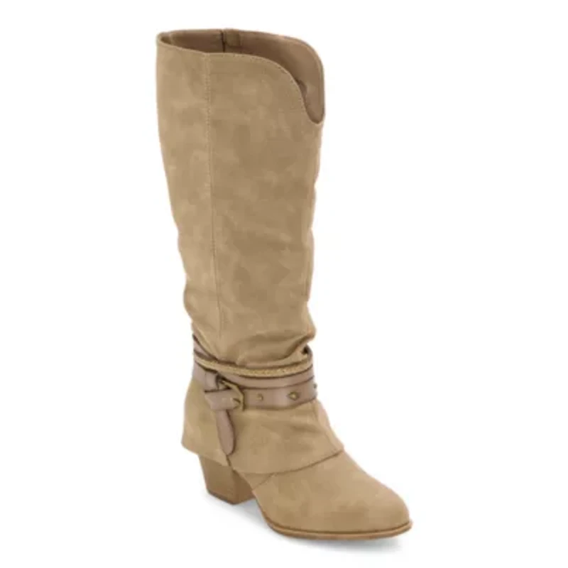 Pop Womens Lancelot Stacked Heel Booties