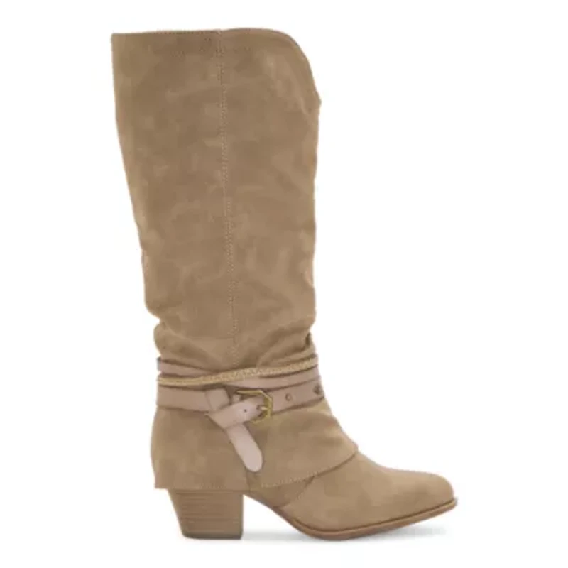 Pop Womens Lancelot Stacked Heel Booties