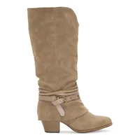Pop Womens Lancelot Stacked Heel Booties