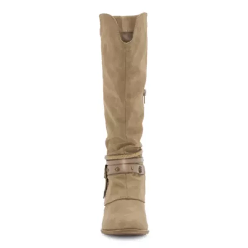 Pop Womens Lancelot Stacked Heel Booties