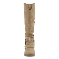Pop Womens Lancelot Stacked Heel Booties