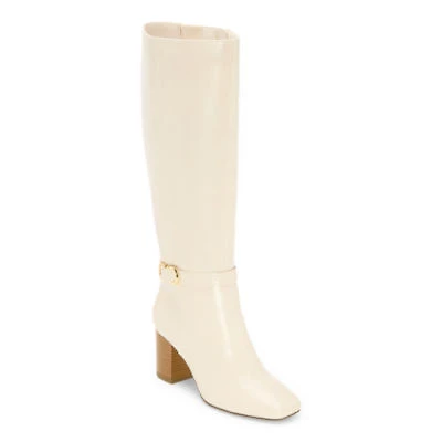 Liz Claiborne Womens Hutton Wide Calf Stacked Heel Riding Boots