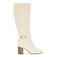 Liz Claiborne Womens Hutton Wide Calf Stacked Heel Riding Boots