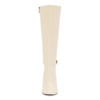 Liz Claiborne Womens Hutton Wide Calf Stacked Heel Riding Boots