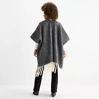 a.n.a Heavy Knit With Extreme Fringe Wrap