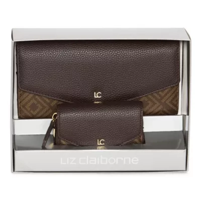 Liz Claiborne Zip Around 2-pc. Womens Envelope Wallet
