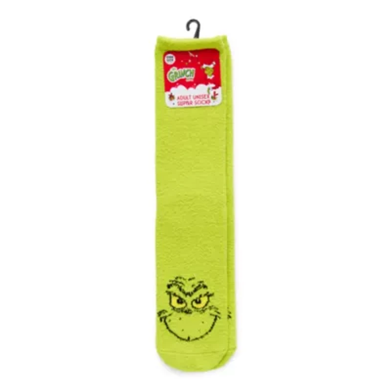Unisex Adult 1 Pair Grinch Crew Socks