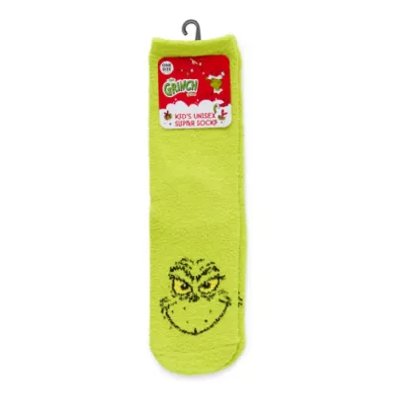 Little & Big Kid Unisex 1 Pair Big Kids Grinch Crew Socks