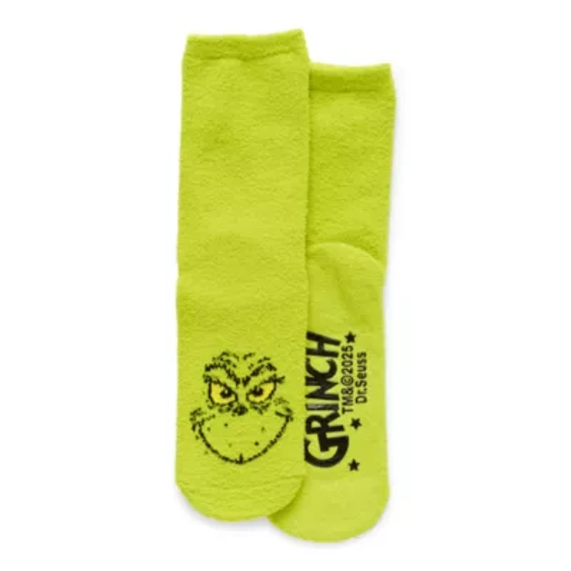 Little & Big Kid Unisex 1 Pair Big Kids Grinch Crew Socks