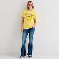 Pompompurrin Boyfriend Tee Womens Crew Neck Short Sleeve Regular Fit Juniors Graphic T-Shirt