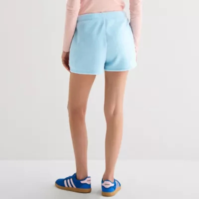 Stitch Sherpa Shorts Juniors Womens Pull-On Short