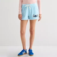 Stitch Sherpa Shorts Juniors Womens Pull-On Short